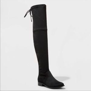 Black knee high boots